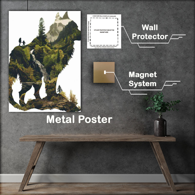 Buy Metal Poster : (Walking up the mountain Dog)