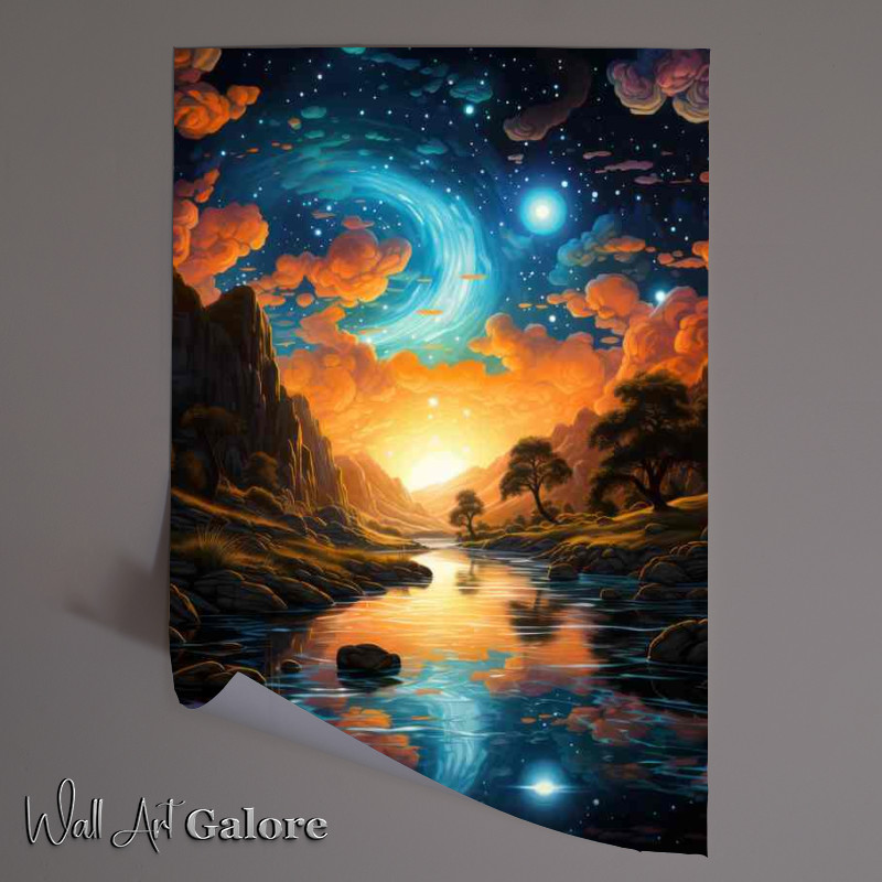 Buy Unframed Poster : (Sunlit Sanctuary Temples of Ethereal Art)