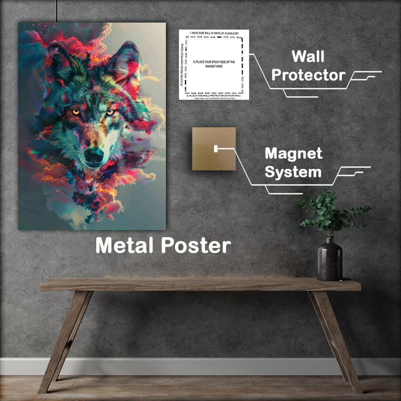 Buy Metal Poster : (Wolf with big eyes)