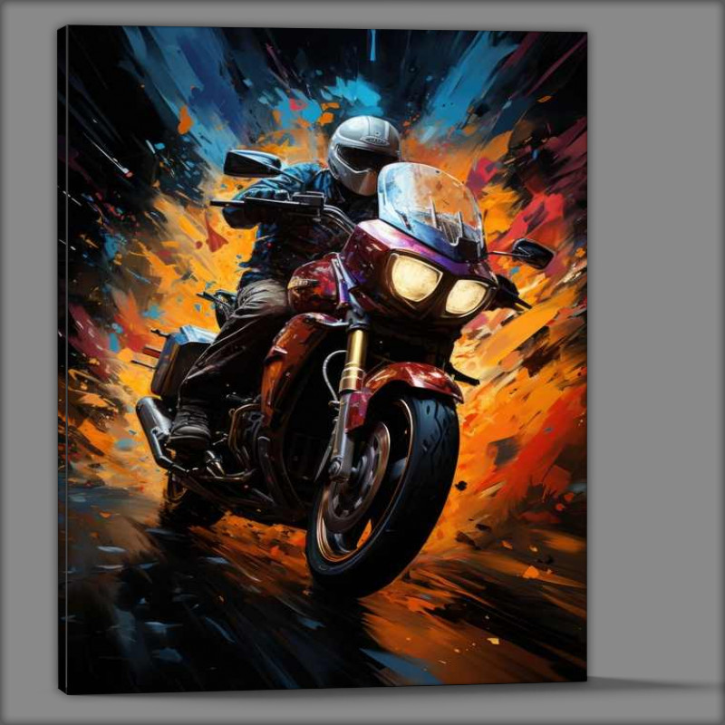 Buy Canvas : (Road bike with splash art colours)