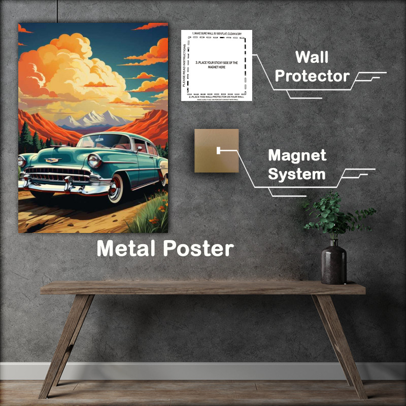 Buy Metal Poster : (Cadalac old school painted style)