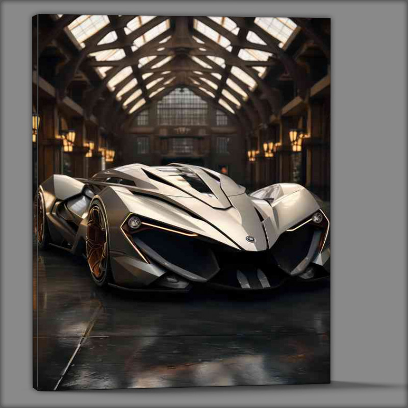 Buy Canvas : (Electric future concept car in silver)
