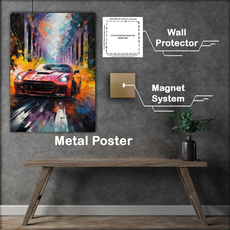 Buy Metal Poster : (Fast and furious style painted street car)