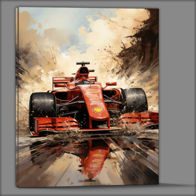 Buy Canvas : (Formula one car in red)