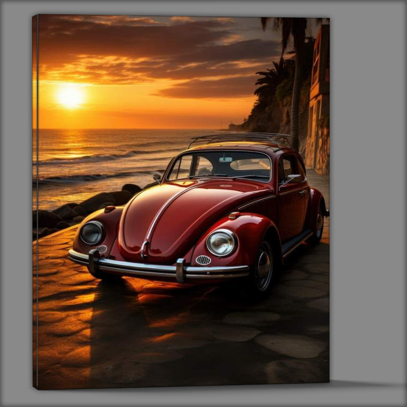 Buy Canvas : (Red Beetle at sunset)