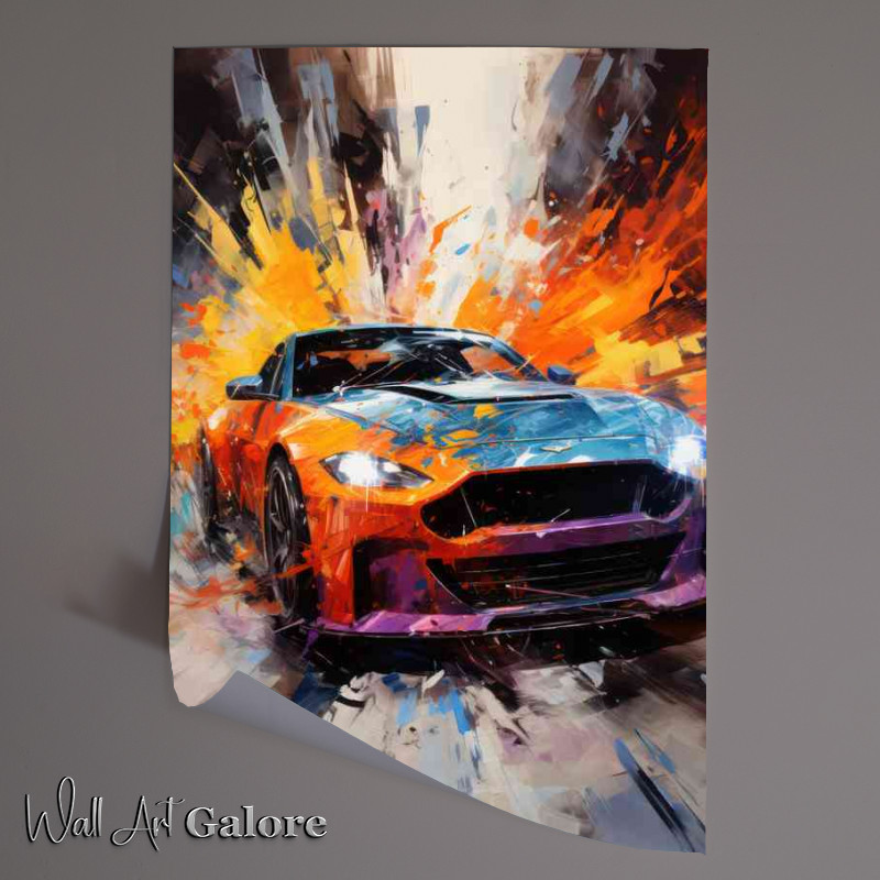 Buy Unframed Poster : (Splash art painted super cool car)