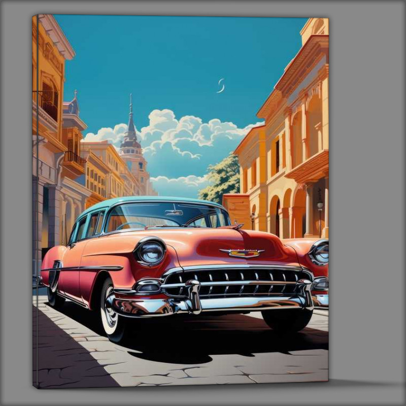 Buy Canvas : (The Pink Cadilac on the road)
