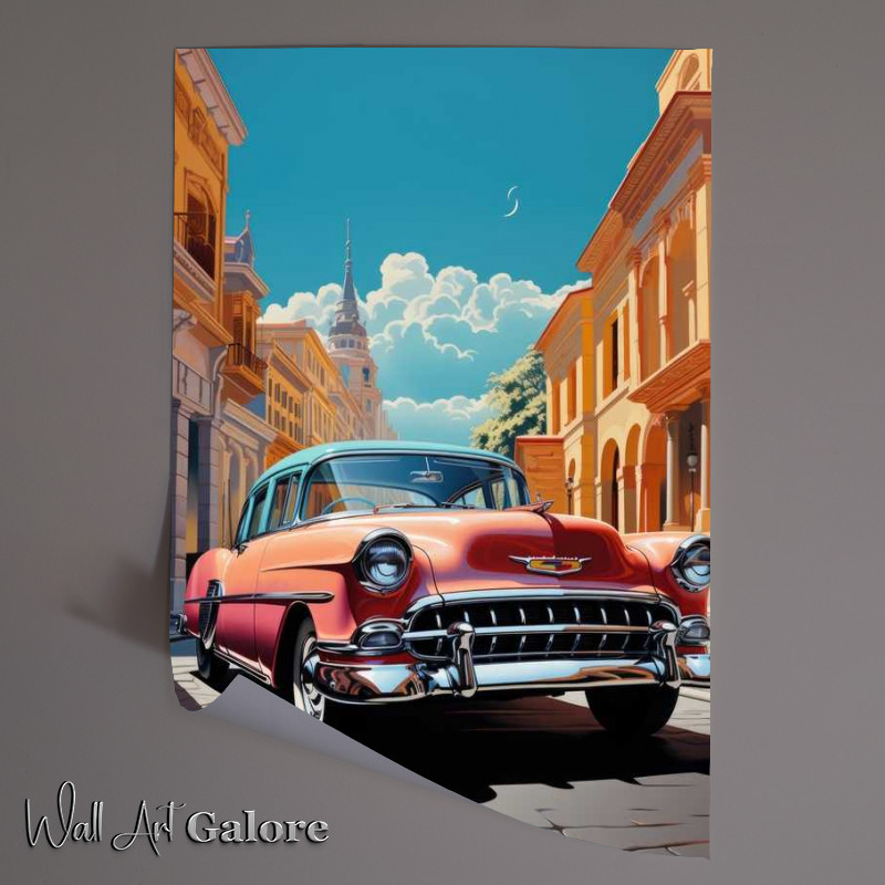Buy Unframed Poster : (The Pink Cadilac on the road)