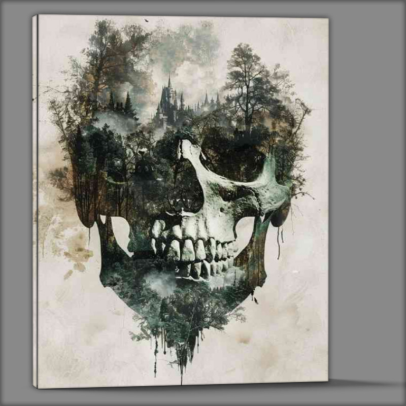 Buy Canvas : (Exposure forrest and skull head)