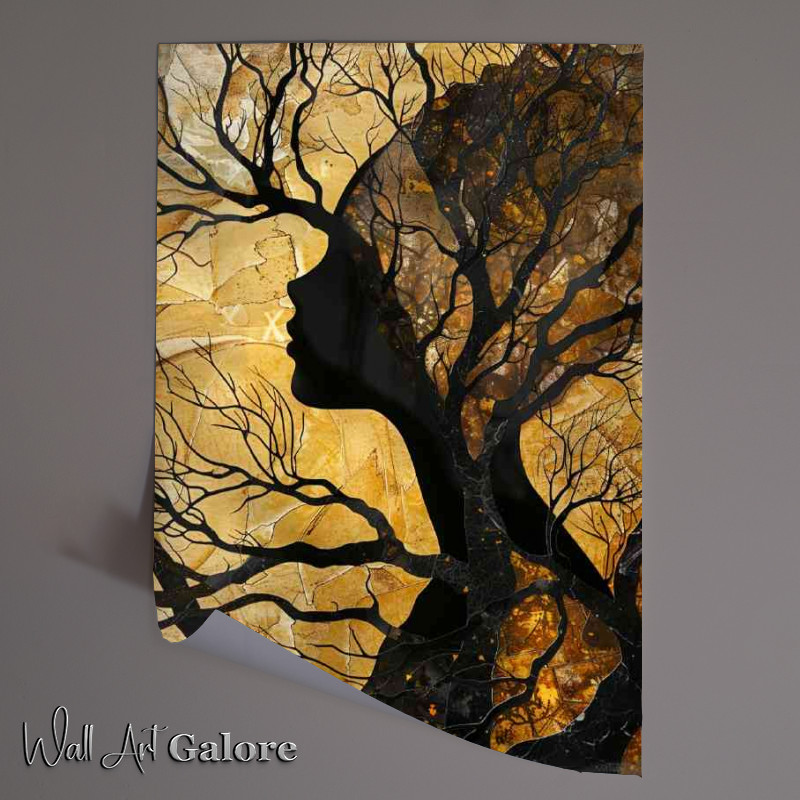 Buy Unframed Poster : (Exposure lady silhouette and the trees)