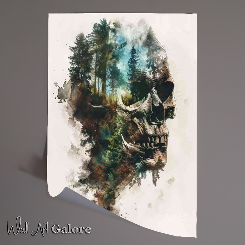 Buy Unframed Poster : (Exposure of a forest and skul)