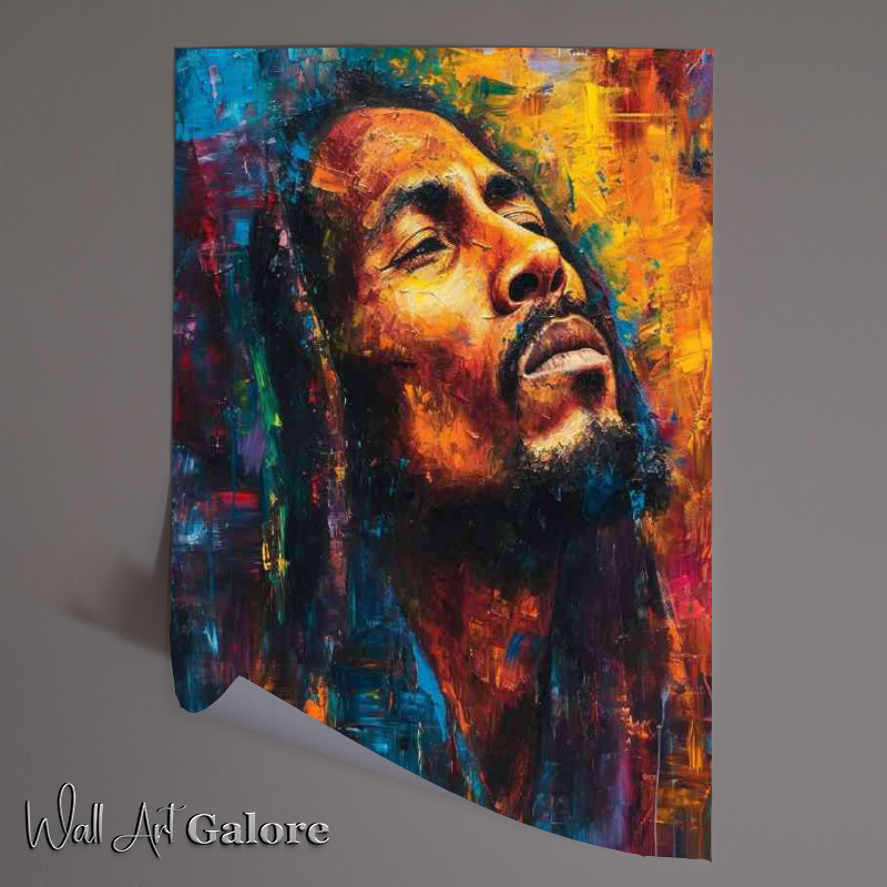 Buy Unframed Poster : (Bob Marley pallet Knife painting)