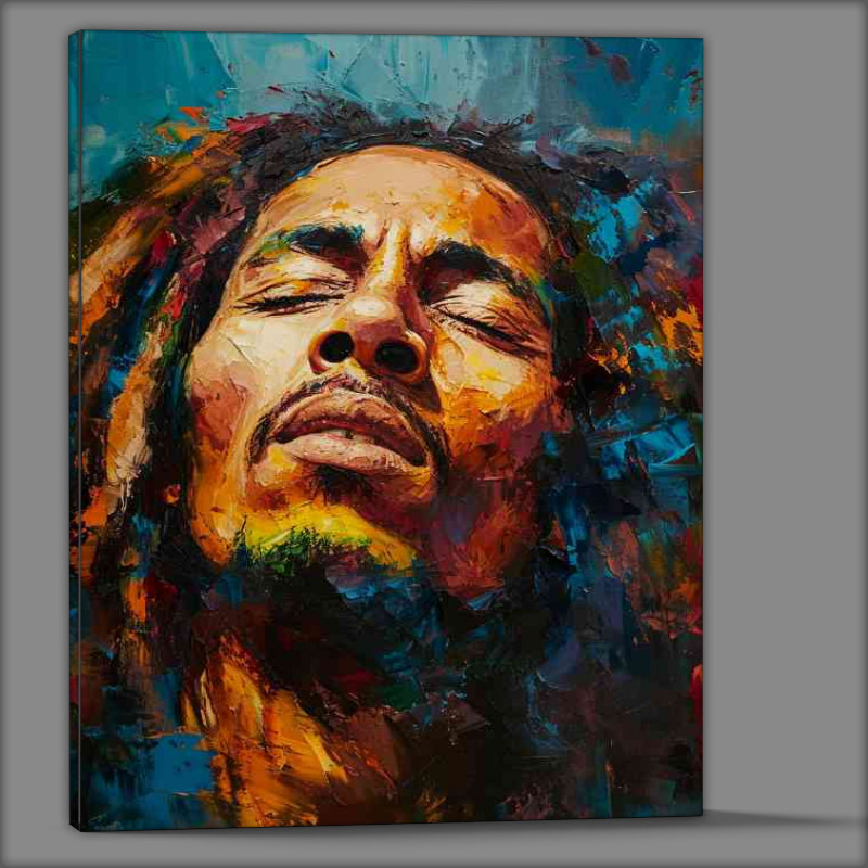 Buy Canvas : (Bob Marley pallet Knife painting In the moment)