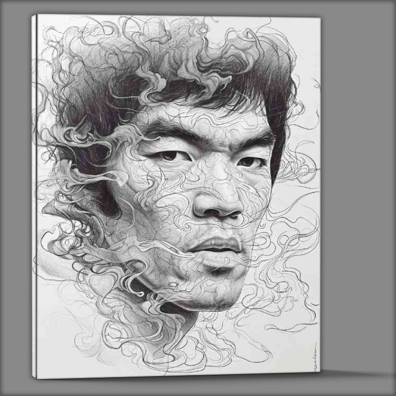 Buy Canvas : (Bruce lee doodle pencil art)