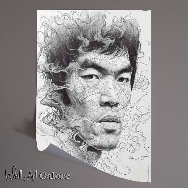 Buy Unframed Poster : (Bruce lee doodle pencil art)
