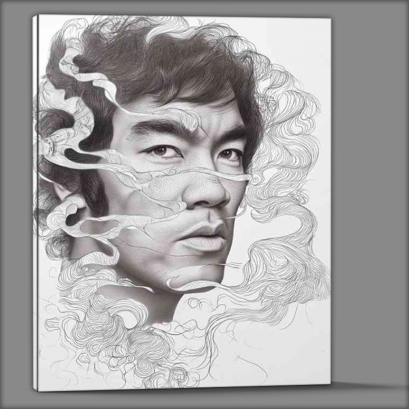 Buy Canvas : (Bruce lee pencil doodle art)