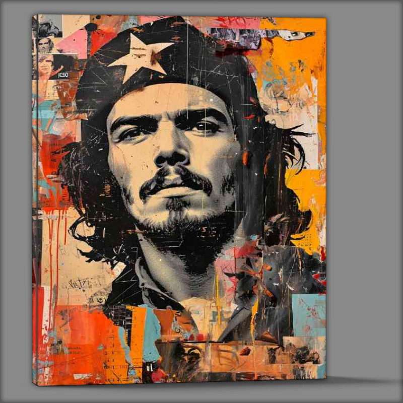 Buy Canvas : (Che Guevara in collage painted style)