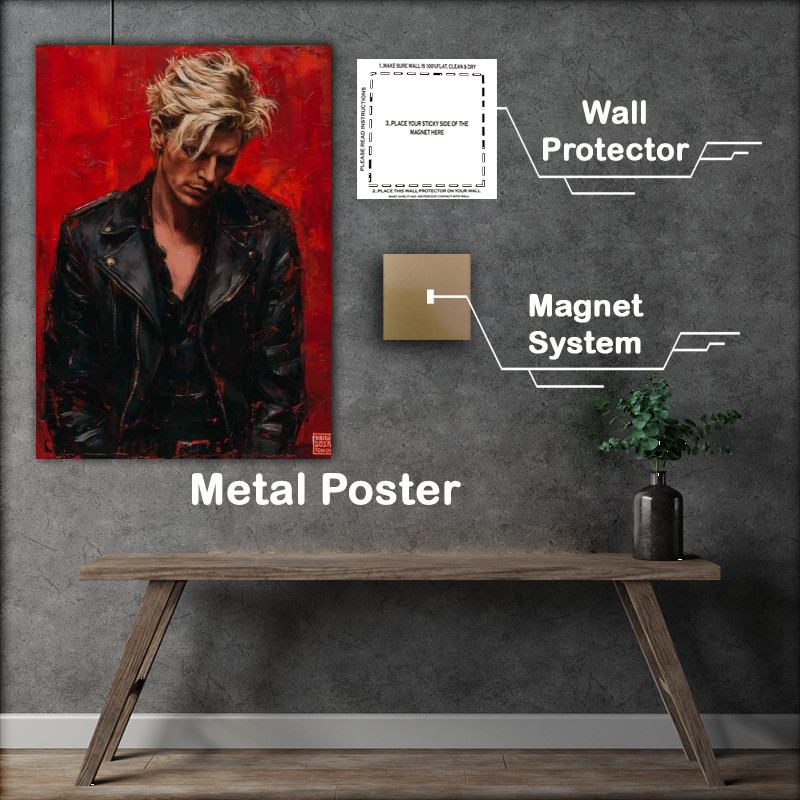 Buy Metal Poster : (David Bowie style pallet knife painting)