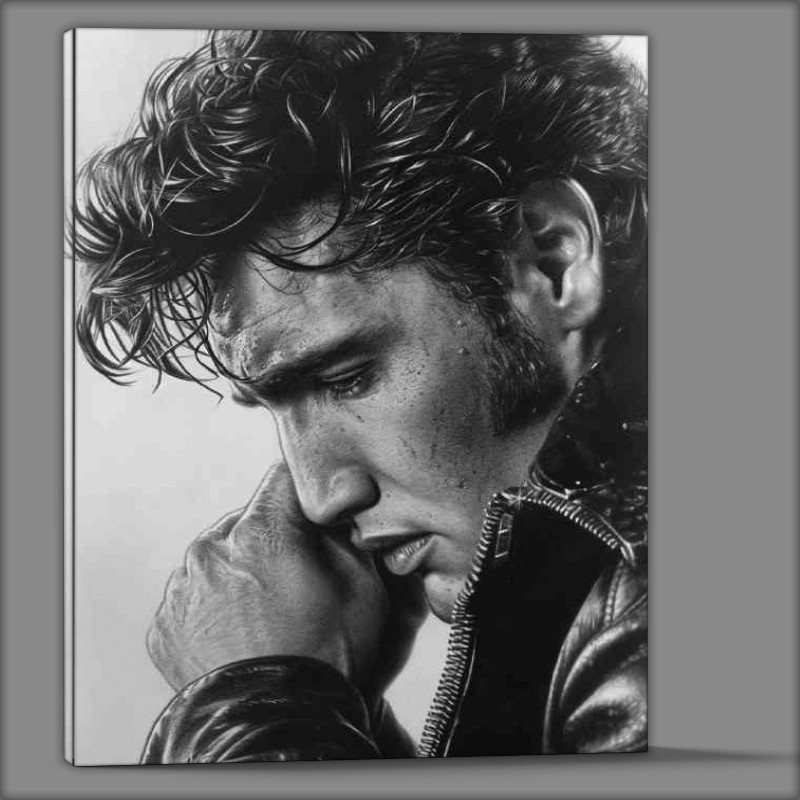 Buy Canvas : (Elvis Presley pencil drawing that represents)