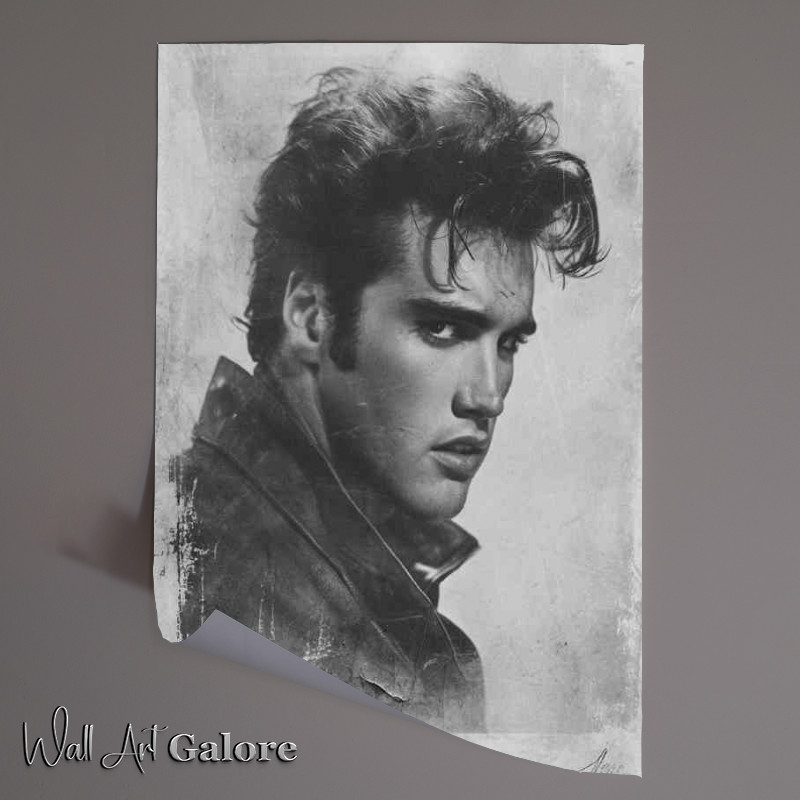 Buy Unframed Poster : (Elvis Presley pencil drawing that represents art)