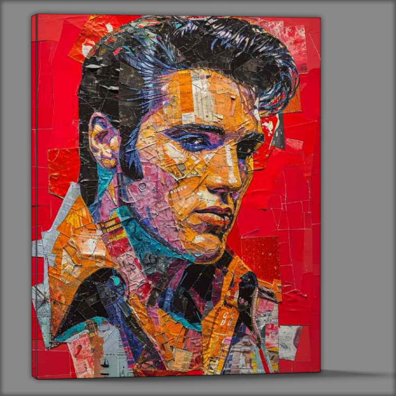 Buy Canvas : (Elvis Presley with red background)