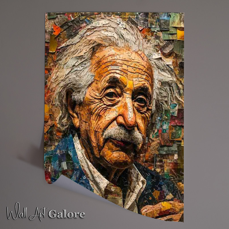 Buy Unframed Poster : (Frank Albert Einstein pallet knife painting)