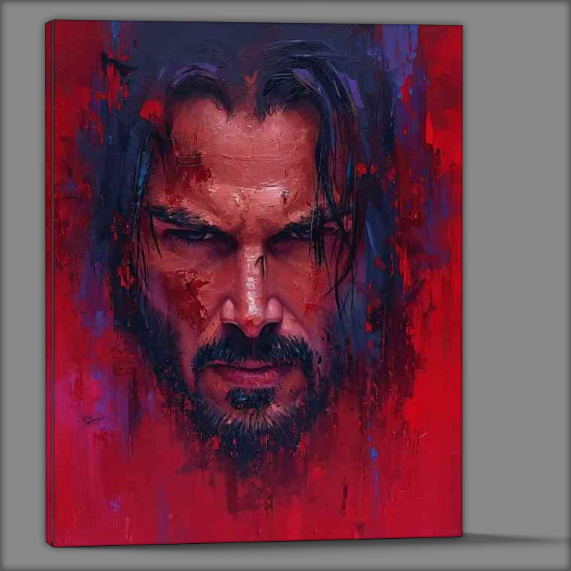 Buy Canvas : (Keanu Reeves pallet knife painting)