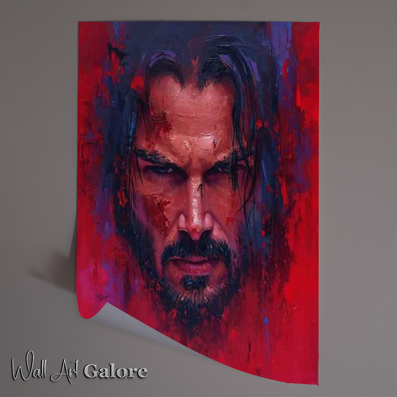 Buy Unframed Poster : (Keanu Reeves pallet knife painting)