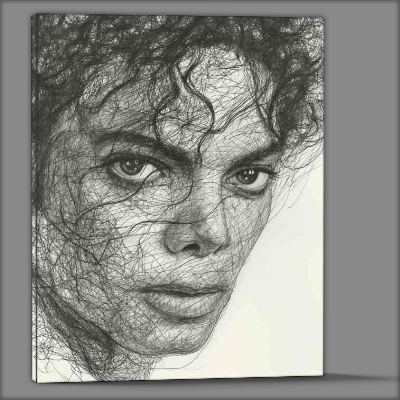 Buy Canvas : (Michael Jackson doodle pencil drawing art)