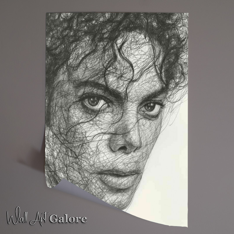 Buy Unframed Poster : (Michael Jackson doodle pencil drawing art)