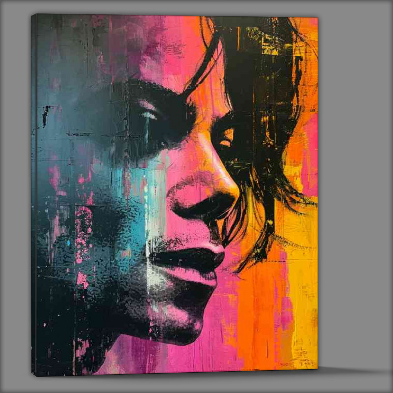 Buy Canvas : (Michael Jackson pallet knife painting face)