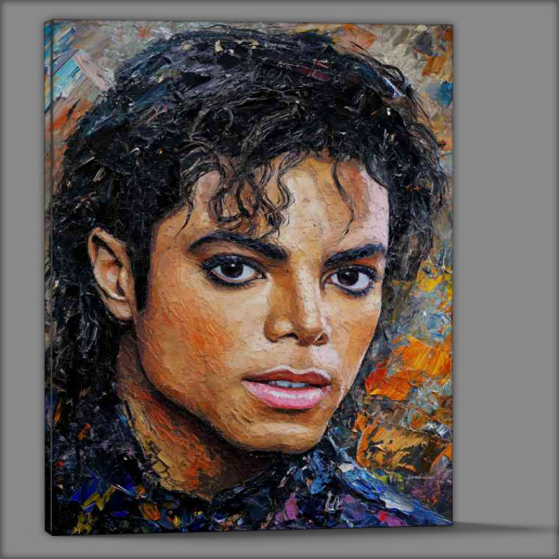 Buy Canvas : (Michael Jackson pallet knife painting that represents)