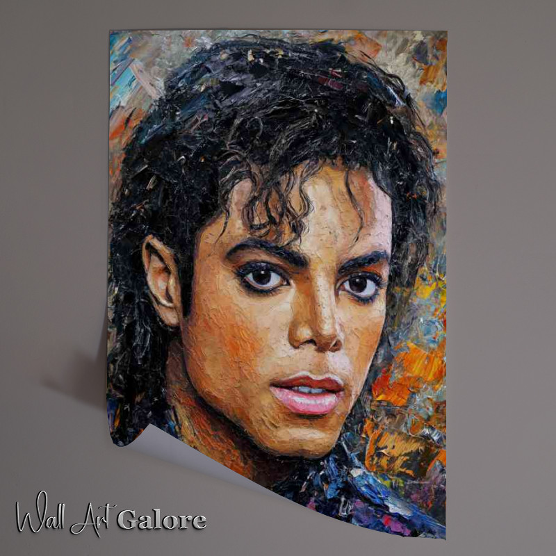 Buy Unframed Poster : (Michael Jackson pallet knife painting that represents)
