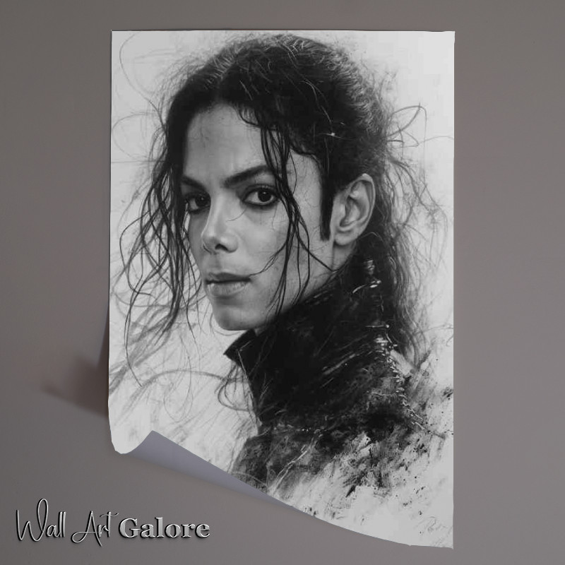 Buy Unframed Poster : (Michael Jackson pencil drawing that represents)