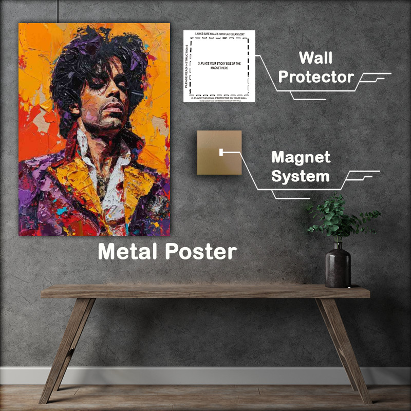 Buy Metal Poster : (Prince pallet knife painting that represents)