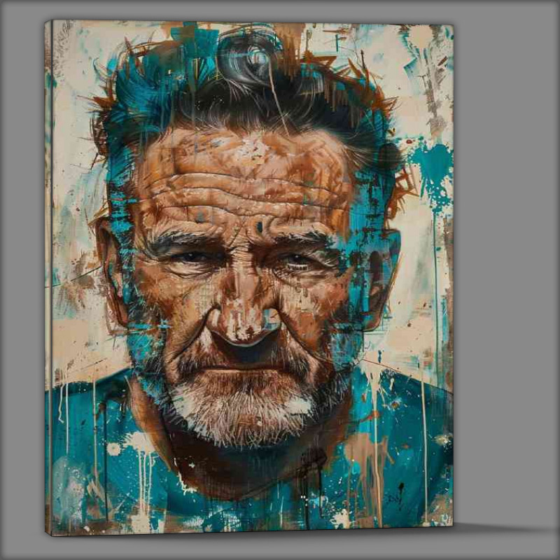 Buy Canvas : (Robin Williams in the style of painted art)