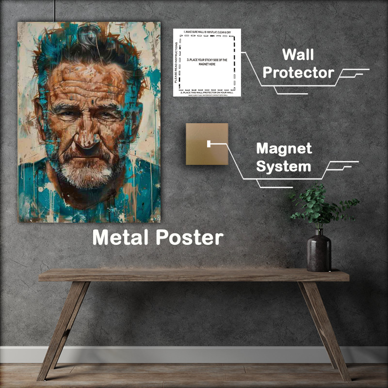Buy Metal Poster : (Robin Williams in the style of painted art)