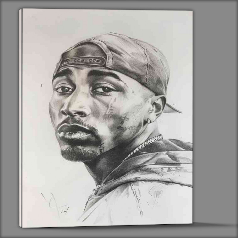 Buy Canvas : (Tupac doodle pencil art style)
