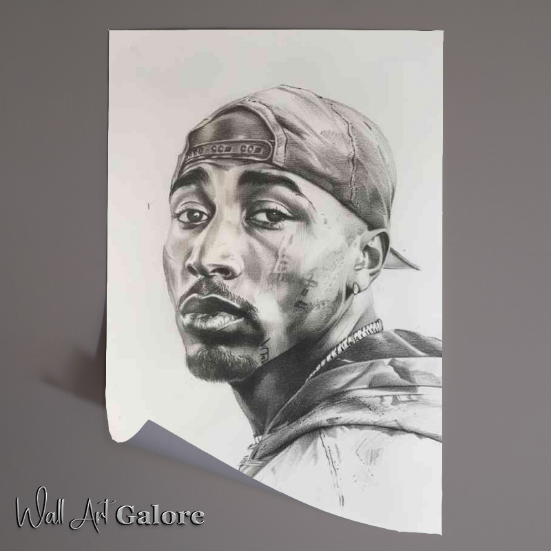 Buy Unframed Poster : (Tupac doodle pencil art style)
