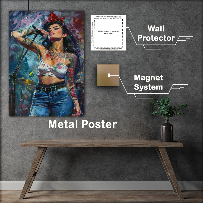 Buy Metal Poster : (Amy Winehouse Pallet knife style)