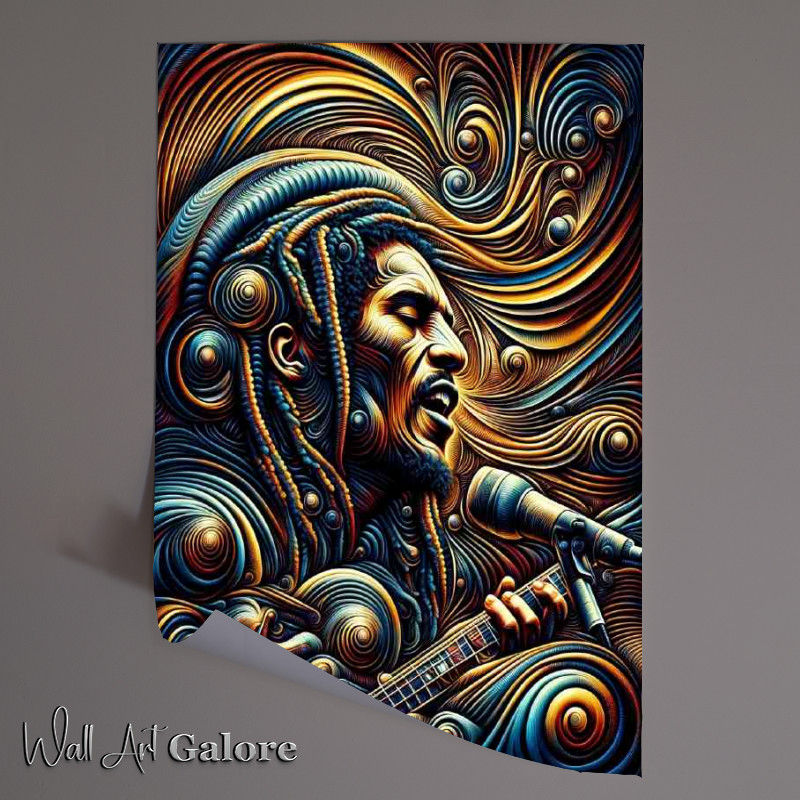 Buy Unframed Poster : (Bob Marley Kinetic Art)
