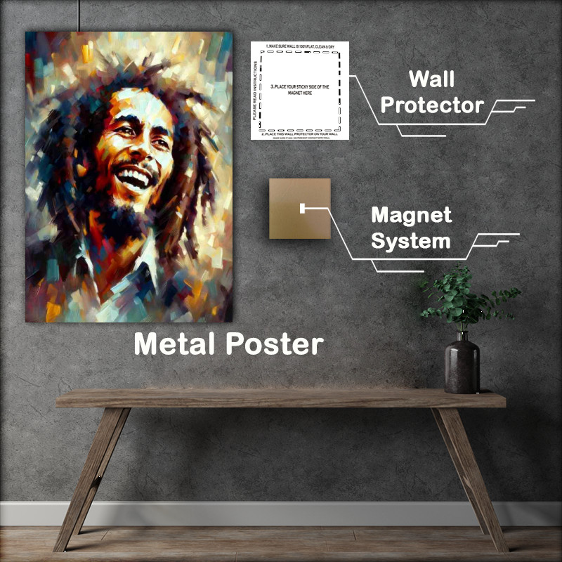 Buy Metal Poster : (Bob Marley capturing his soulful expression)