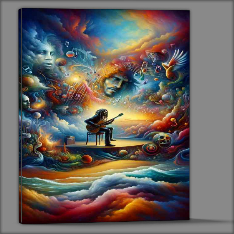 Buy Canvas : (Bob Marley surrealisum art)