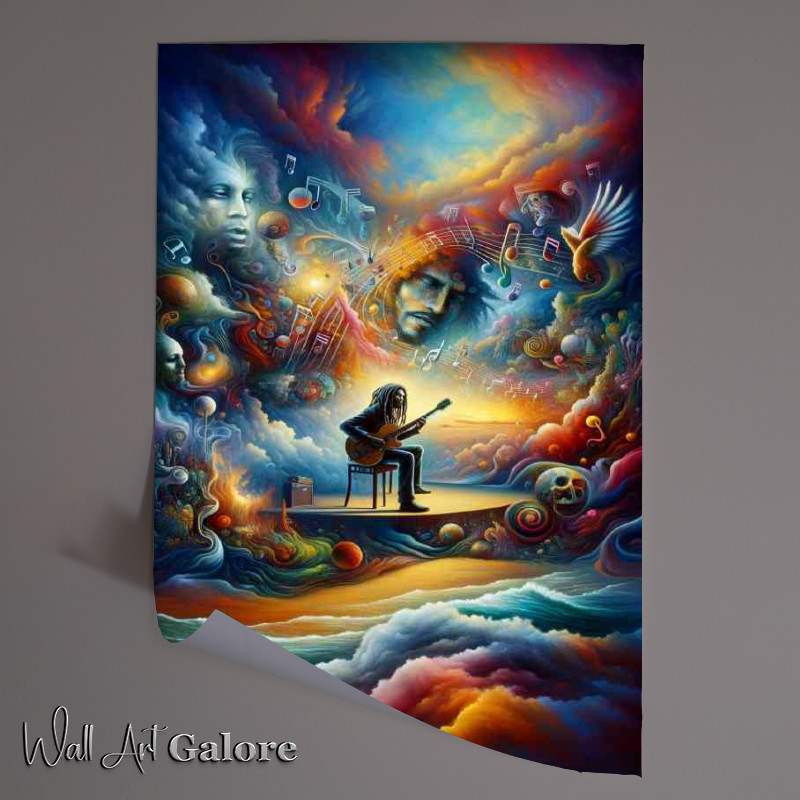 Buy Unframed Poster : (Bob Marley surrealisum art)