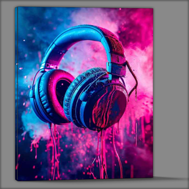 Buy Canvas : (Cute colorful beautiful dj headphones)