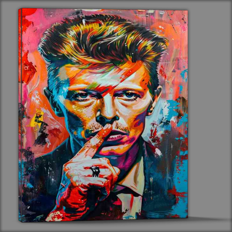 Buy Canvas : (David Bowie holding his finger to his lips)
