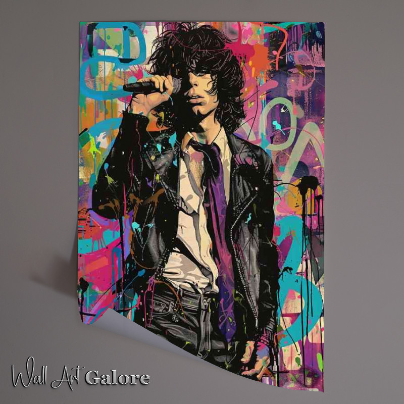 Buy Unframed Poster : (Jim Morrison illustrated in the style of graffiti)