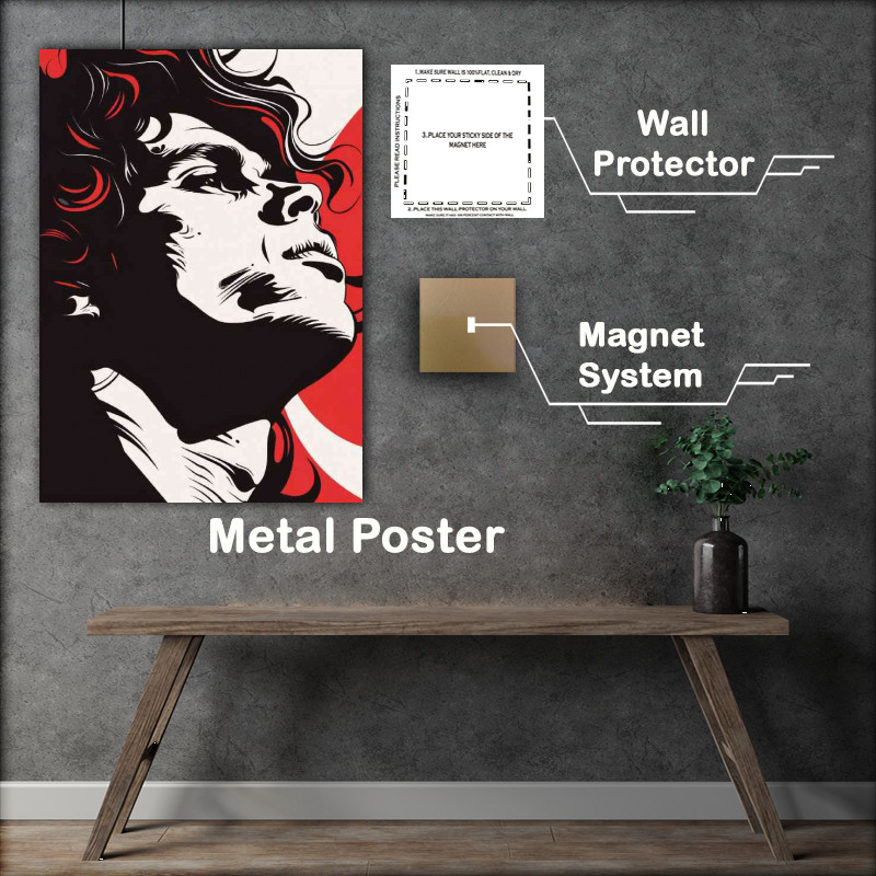Buy Metal Poster : (Jim Morrison in vector art form)
