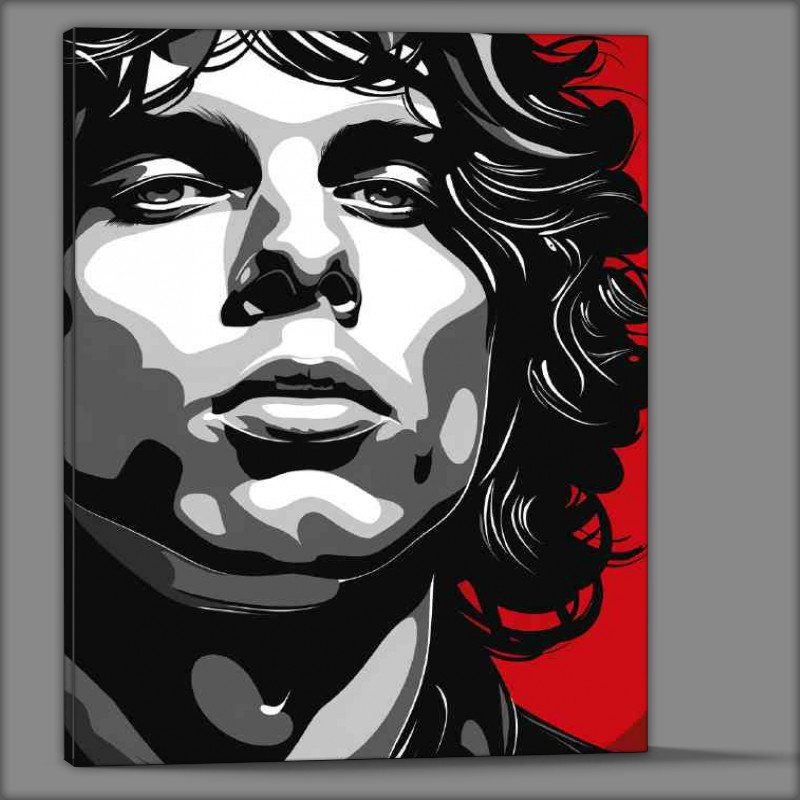 Buy Canvas : (Jim Morrison vector illustration red white)