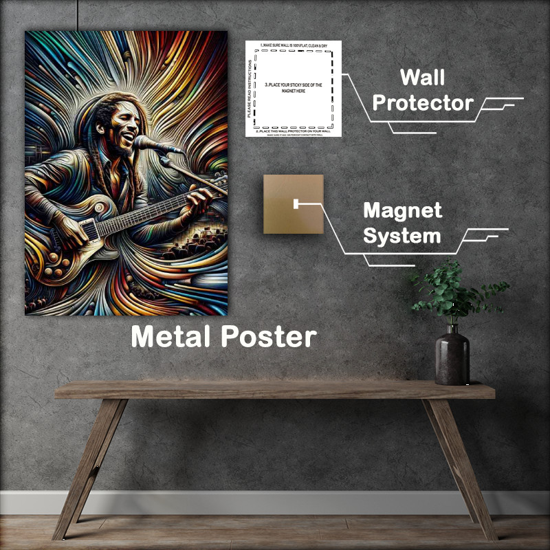 Buy Metal Poster : (Kinetic Art Inspired by Bob Marley)